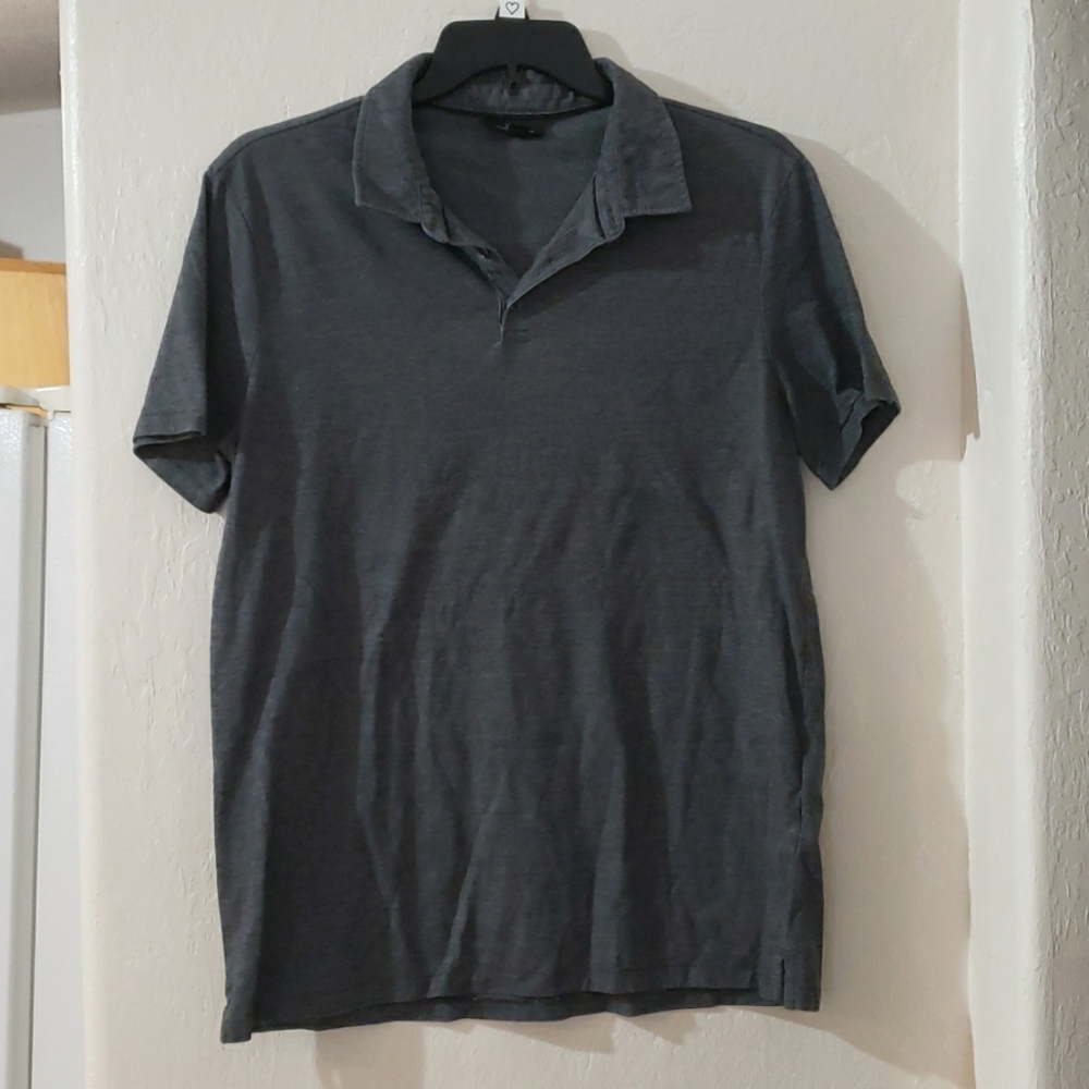 Marc Anthony Mens Grey Short Sleeve Polo Shirt